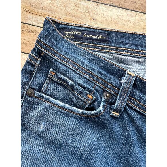 Citizens of Humanity Ingrid Stretch #002 Low Waist Flair Jeans Size 26 Short Y2K - Picture 7 of 14